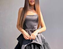 Атласна корсетна сукня  | PUSHKA SHOP