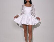 Мереживна сукня з корсетним верхом та пишною подвійною спідницею  Мереживна сукня з корсетним верхом та пишною подвійною спідницею  | PUSHKA SHOP