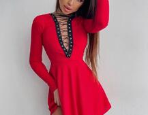 Сукня міні зі шнурівкою  Сукня міні зі шнурівкою  | PUSHKA SHOP