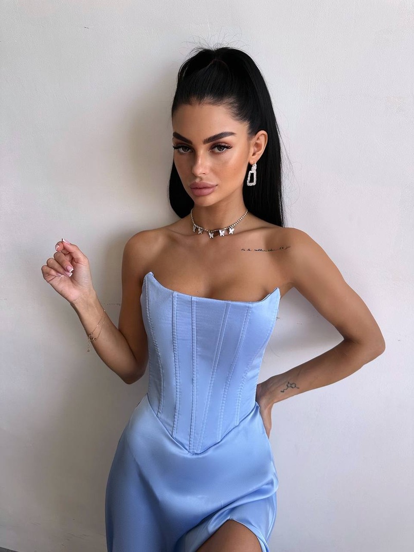 Корсетна сукня міді  | PUSHKA SHOP