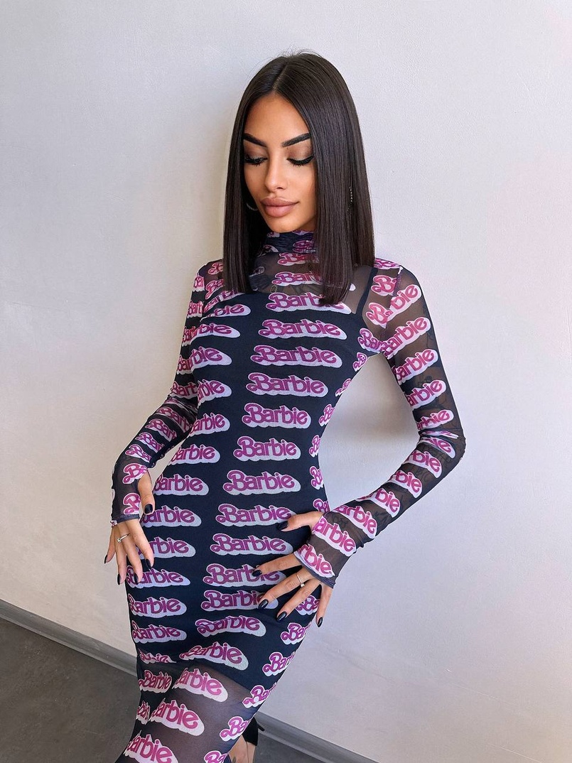 Сукня міді з принтом  Сукня міді з принтом  | PUSHKA SHOP