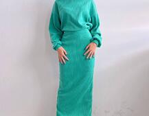 Костюм із теплого трикотажу-рубчика: светр + спідниця Костюм із теплого трикотажу-рубчика: светр + спідниця | PUSHKA SHOP