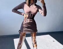 Сукня-міні  з елементами корсету  Довжину спідниці можна регулювати  Сукня-міні  з елементами корсету  Довжину спідниці можна регулювати  | PUSHKA SHOP