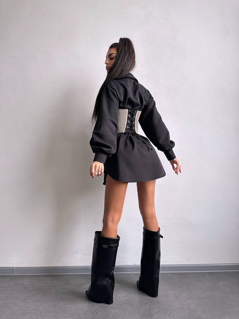 Приталена сорочка + корсет  Приталена сорочка + корсет  | PUSHKA SHOP