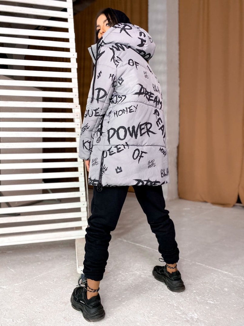 Тёплая куртка с креативным принтом❄️ Тёплая куртка с креативным принтом❄️ | PUSHKA SHOP