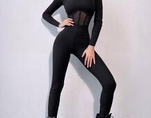 Облягаючий трикотажний комбінезон з елементами корсету  Облягаючий трикотажний комбінезон з елементами корсету  | PUSHKA SHOP