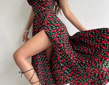 Сукня- міді  з принтом  Сукня- міді  з принтом  | PUSHKA SHOP