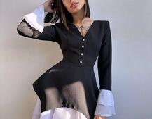 Сукня з воланами та ґудзиками  Сукня з воланами та ґудзиками  | PUSHKA SHOP