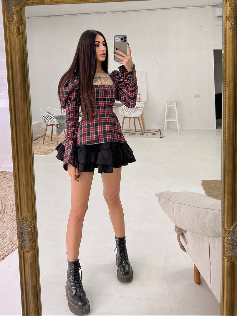 Сукня з об'ємними рукавами + спідниця з воланами Сукня з об'ємними рукавами + спідниця з воланами | PUSHKA SHOP