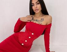 Сукня міді  + атласний корсет Сукня міді  + атласний корсет | PUSHKA SHOP