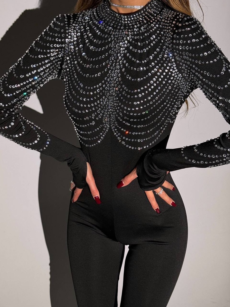 Комбінезон декорований стразами Комбінезон декорований стразами | PUSHKA SHOP