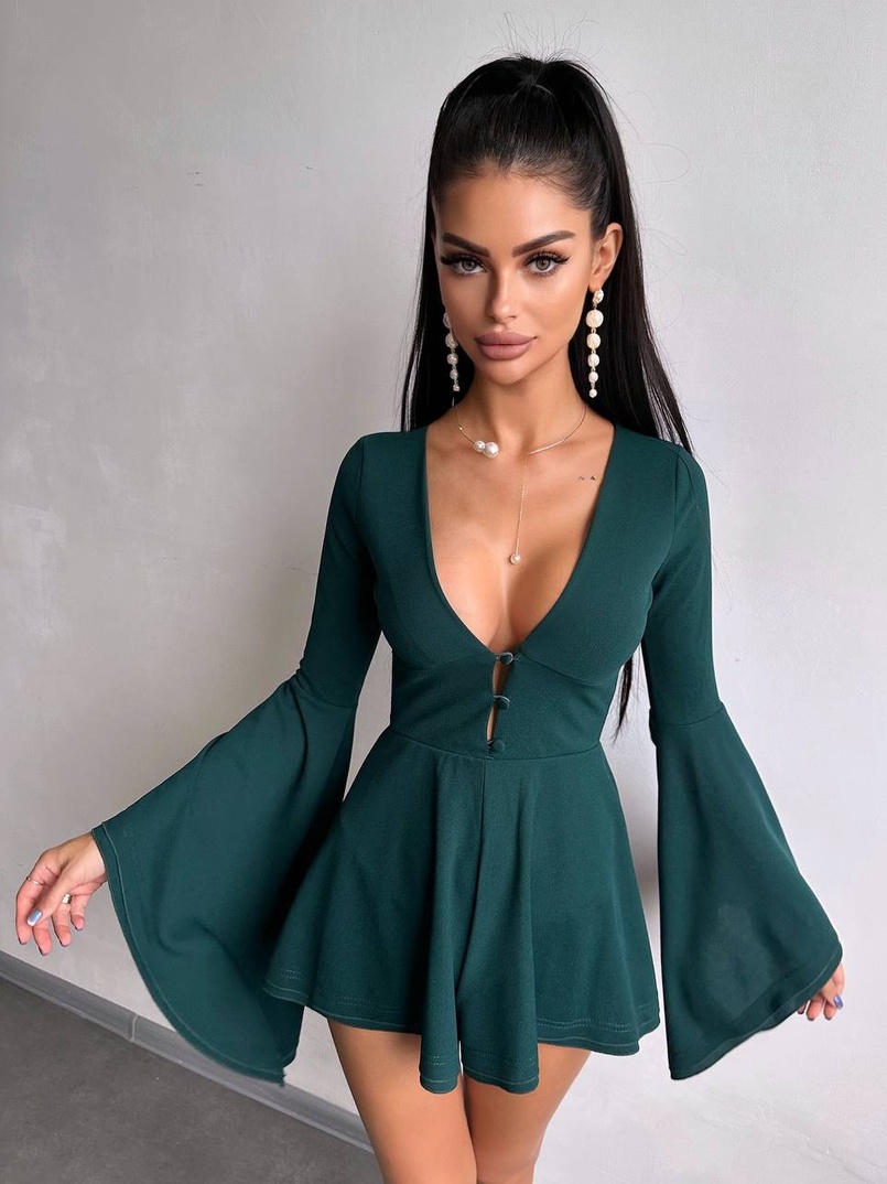 Ромпер з розкльошеними рукавами  Ромпер з розкльошеними рукавами  | PUSHKA SHOP