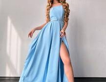 Сукня максі  з розрізом на спідниці  Сукня максі  з розрізом на спідниці  | PUSHKA SHOP