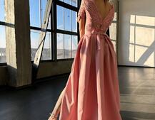 Сукня максі з мереживом  Сукня максі з мереживом  | PUSHKA SHOP