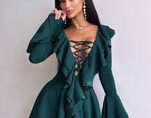 Сукня з з воланами на ґудзиках  Сукня з з воланами на ґудзиках  | PUSHKA SHOP