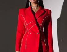 Сукня-піджак, декорована стразами Ручна робота Сукня-піджак, декорована стразами Ручна робота | PUSHKA SHOP