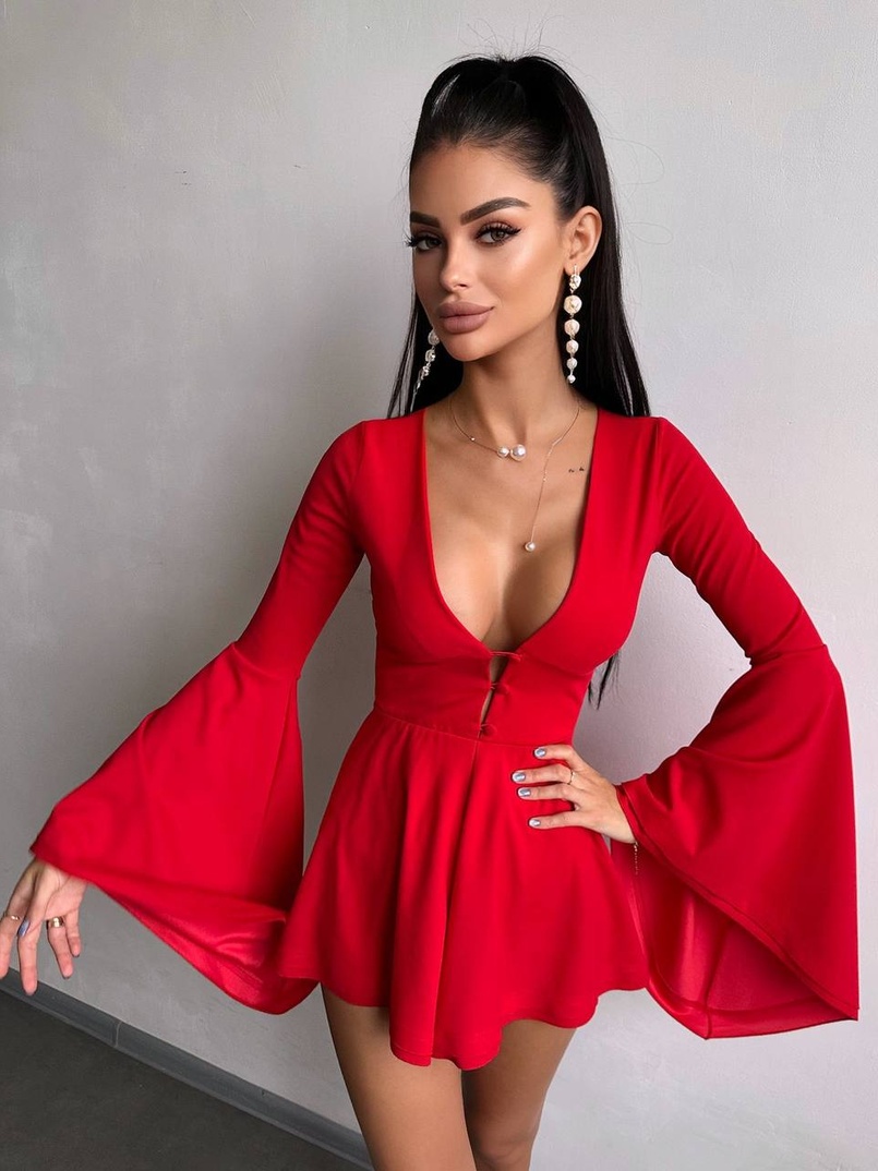 Ромпер з розкльошеними рукавами  Ромпер з розкльошеними рукавами  | PUSHKA SHOP