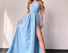 Сукня максі  з розрізом на спідниці  Сукня максі  з розрізом на спідниці  | PUSHKA SHOP