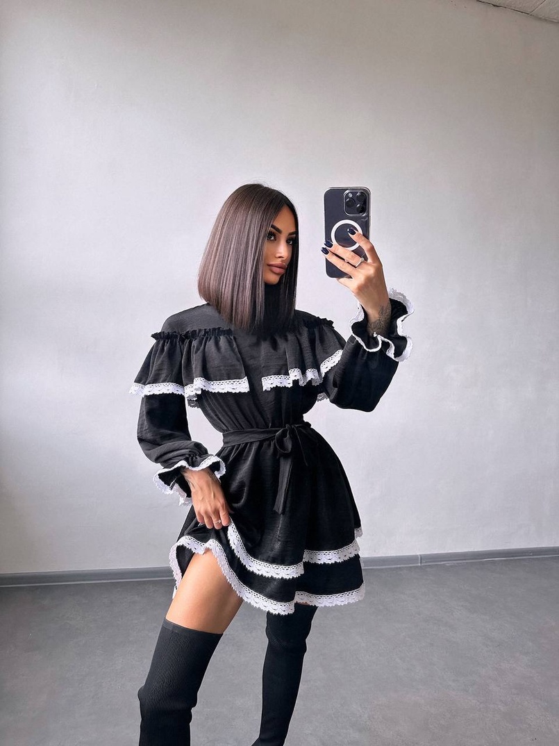 Сукня декорована мереживом Сукня декорована мереживом | PUSHKA SHOP