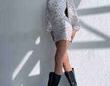 Квіткова сукня зі збіркою з боків  Квіткова сукня зі збіркою з боків  | PUSHKA SHOP