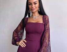 Комплект: блуза з баской + мереживна спідниця-шорти  | PUSHKA SHOP