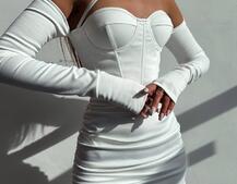 Корсетна сукня міні з філіжанками  | PUSHKA SHOP