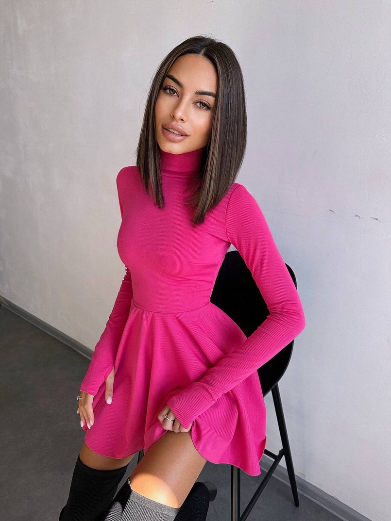 Сукня міні зі спідницею-сонцем  Сукня міні зі спідницею-сонцем  | PUSHKA SHOP