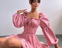 Сукня з воланами та шнурівкою  по спинці Сукня з воланами та шнурівкою  по спинці | PUSHKA SHOP