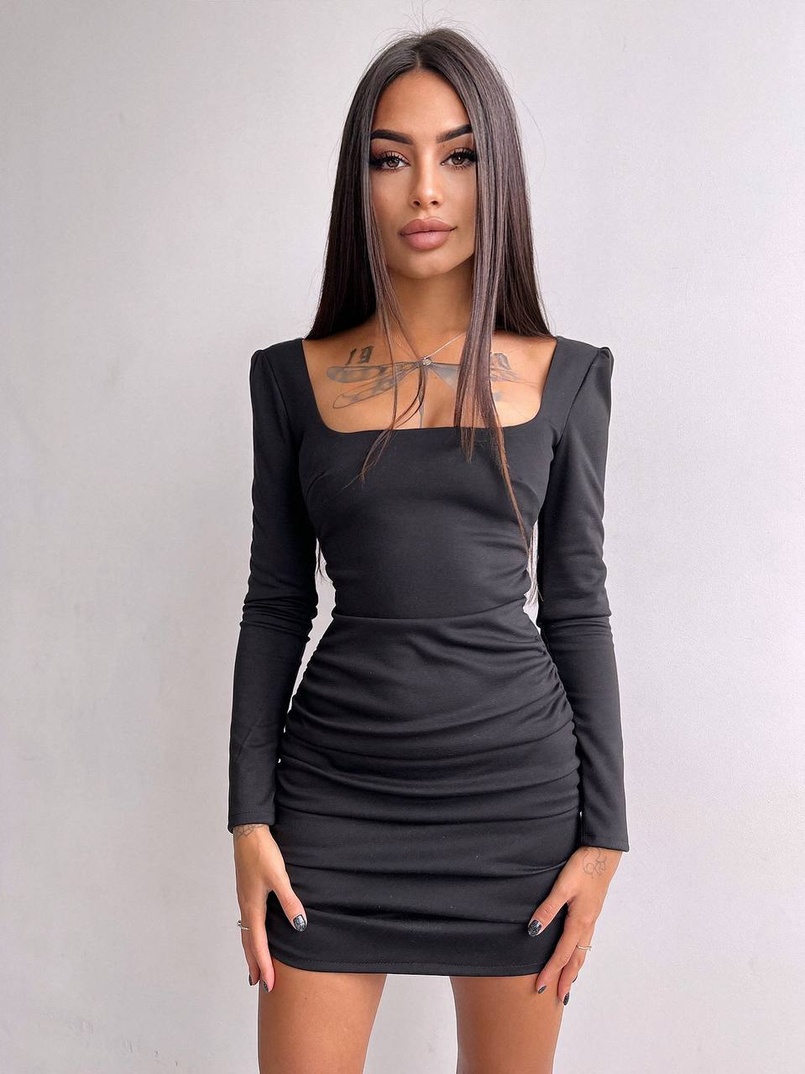 Сукня міні зі шнурівкою на спинці Сукня міні зі шнурівкою на спинці | PUSHKA SHOP
