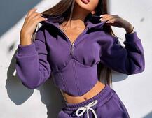 Комплект на флісі : худі з елементами корсету + штани  Комплект на флісі : худі з елементами корсету + штани  | PUSHKA SHOP