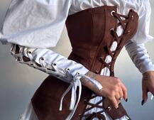 Комплект: сукня декорована мереживом + корсет  Комплект: сукня декорована мереживом + корсет  | PUSHKA SHOP