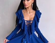 Сукня з з воланами на ґудзиках  Сукня з з воланами на ґудзиках  | PUSHKA SHOP