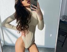 Трикотажне боді з сітчастою вставкою Трикотажне боді з сітчастою вставкою | PUSHKA SHOP