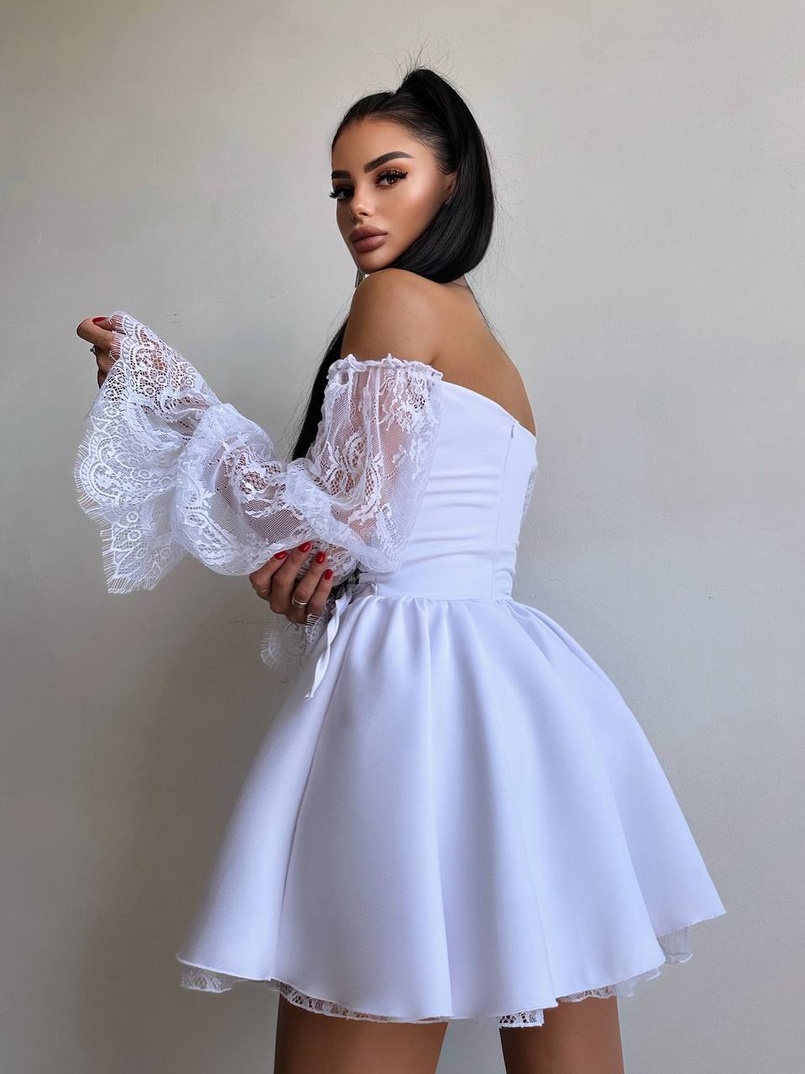 Сукня з корсетом декорована мереживом  Сукня з корсетом декорована мереживом  | PUSHKA SHOP