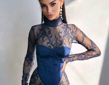 Комплект: мереживна сукня міні + корсет  Комплект: мереживна сукня міні + корсет  | PUSHKA SHOP