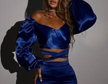 Атласний комплект, бахромою зі стразами  Ручна робота, прикраса пришита  | PUSHKA SHOP