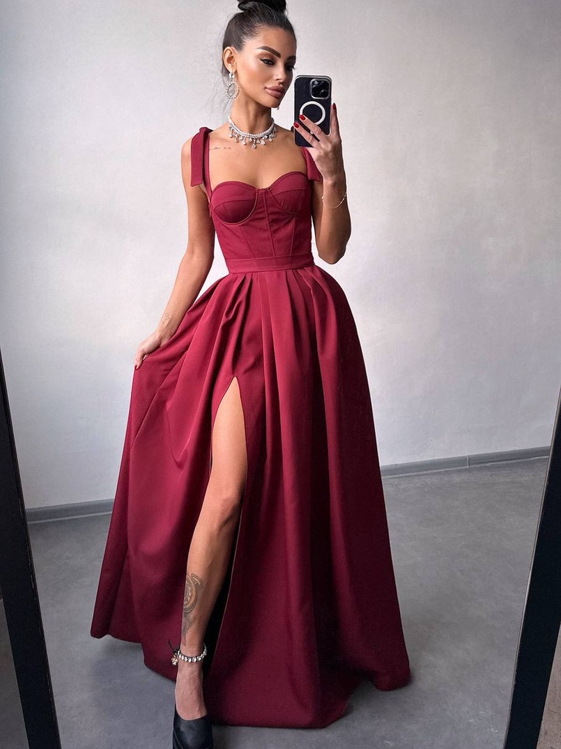 Сукня максі із чашечками та корсетним верхом | PUSHKA SHOP