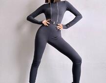 Облягаючий комбінезон з двома змійками та застібкою на талії Облягаючий комбінезон з двома змійками та застібкою на талії | PUSHKA SHOP