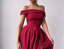 Сукня максі з відкритими плечима  Сукня максі з відкритими плечима  | PUSHKA SHOP