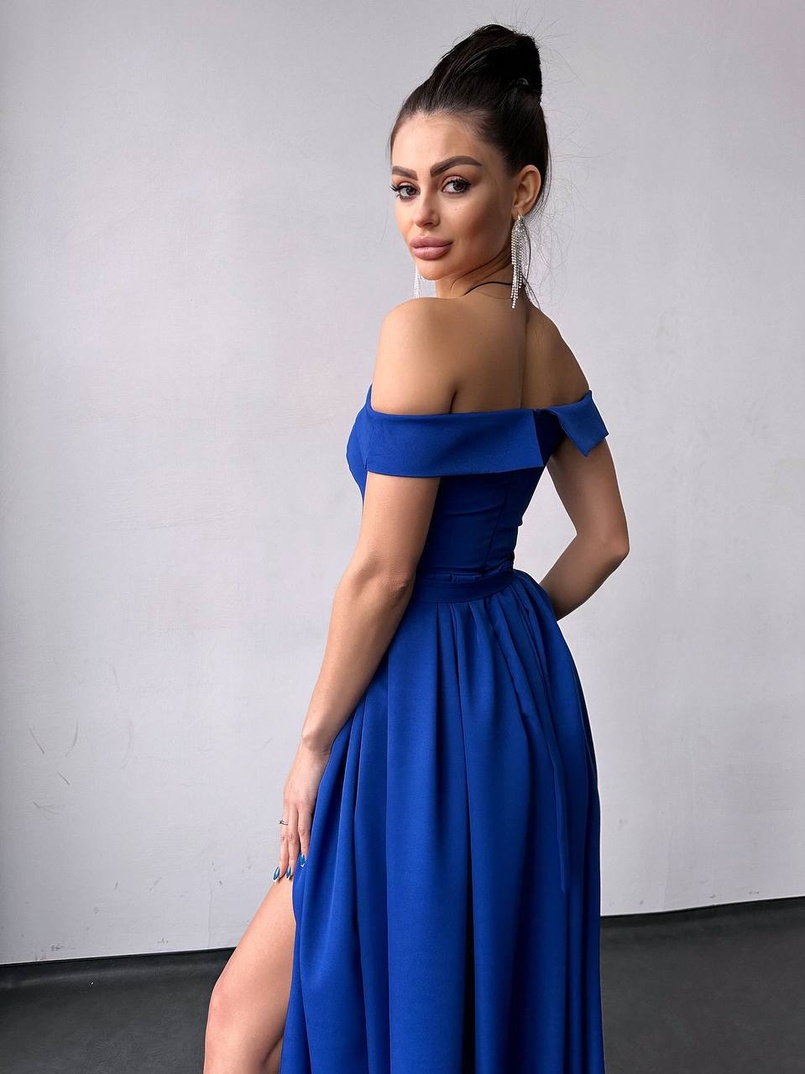 Сукня максі з відкритими плечима  Сукня максі з відкритими плечима  | PUSHKA SHOP