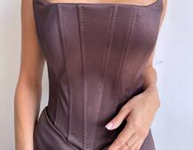Корсетна сукня міді  | PUSHKA SHOP