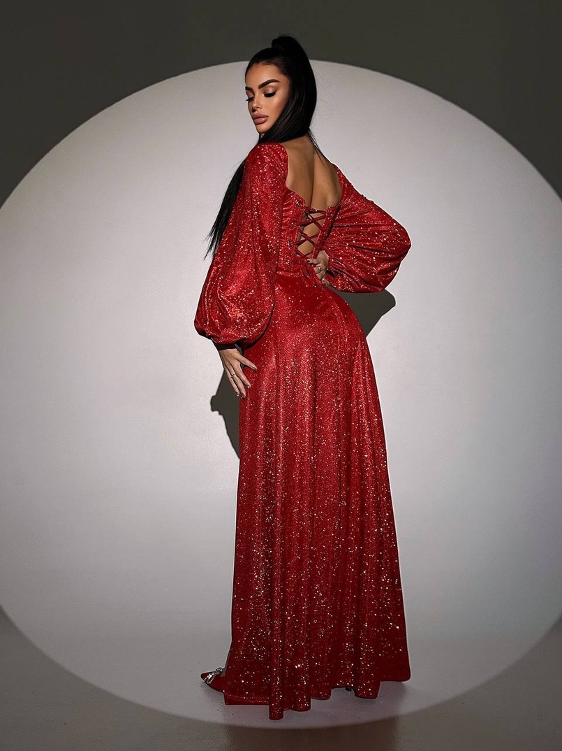 Сяючий комплект: корсет + спідниця  максі з драпіруванням Сяючий комплект: корсет + спідниця  максі з драпіруванням | PUSHKA SHOP