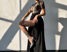 Сукня максі з мереживом  Сукня максі з мереживом  | PUSHKA SHOP