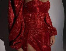 Сяючий комплект: корсет  + спідниця  максі з драпіруванням | PUSHKA SHOP