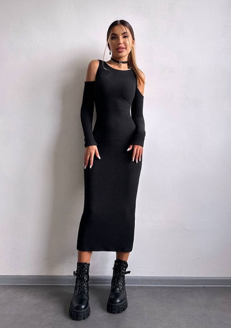 Трикотажна сукня міді    | PUSHKA SHOP