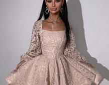 Мереживна сукня з корсетним верхом та пишною подвійною спідницею  Мереживна сукня з корсетним верхом та пишною подвійною спідницею  | PUSHKA SHOP