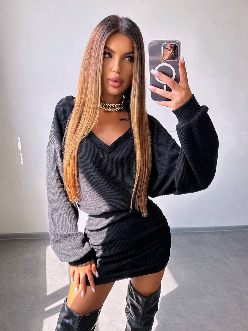 Трикотажна сукня міні  | PUSHKA SHOP