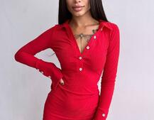 Трикотажное платье-поло  Трикотажное платье-поло  | PUSHKA SHOP