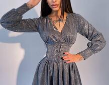 Блискуча сукня з корсетом Блискуча сукня з корсетом | PUSHKA SHOP