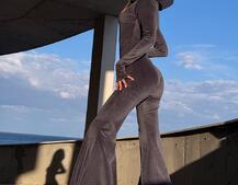 Велюровий комбінезон кльош Велюровий комбінезон кльош | PUSHKA SHOP